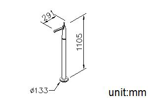 Floor-Mounted Basin Faucet thumbnail 2
