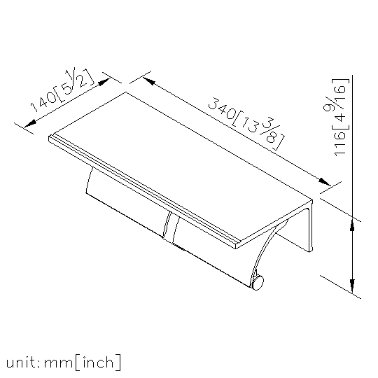 Double Toilet Tissue Holder W/Shelf (Aluminum W/Anodizing) thumbnail 2