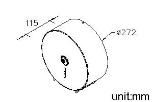 Jumbo Roll Toilet Paper Dispenser thumbnail 2