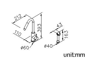 Kitchen Faucet W/Sprayer (Stainless Steel) thumbnail 2