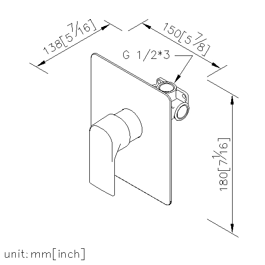 Single-Handle Concealed Valve (Upward Outlet) thumbnail 2
