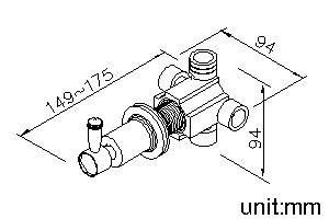 3-Way Diverter (One Inlet)(Showerhead/Hand Shower/Bathtub) thumbnail 2