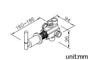 2-Way Diverter (Two Inlets)(Showerhead/Hand Shower/OFF) thumbnail 2