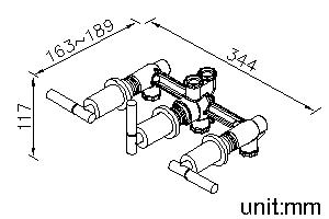 Three-Lever Valve (Showerhead/Hand Shower/OFF) thumbnail 2