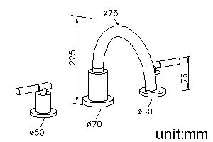 Two-Handle Bathtub Faucet thumbnail 2