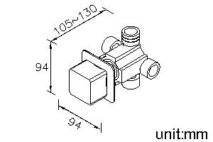 2-Way Diverter (One Inlet)(OFF/Hand Shower/Bathtub) thumbnail 2