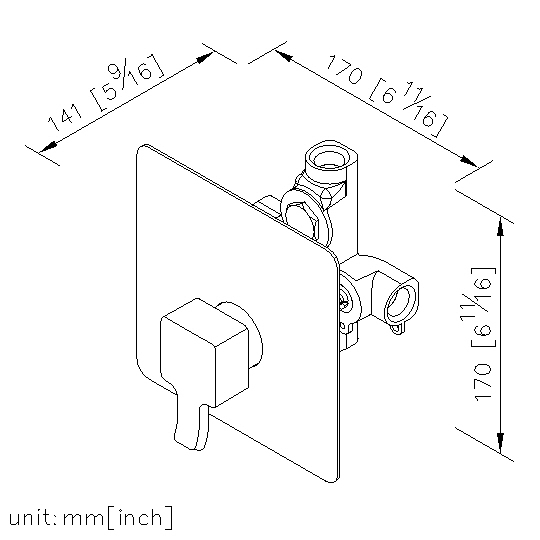 Concealed Mixer Valve W/Check Valve W/O Inlet Stop Version thumbnail 2