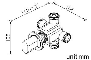 2-Way Diverter (One Inlet)(Showerhead/Hand Shower/OFF) thumbnail 2
