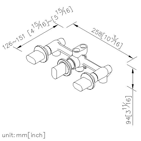 Three-Handle Valve (Showerhead/Hand Shower/Bathtub) thumbnail 2