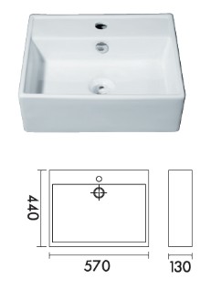 Lavatory Basin - Rectangle
