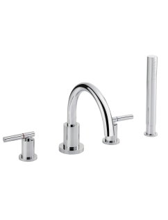 Two-Handle Bathtub Faucet W/Hand Shower & Diverter