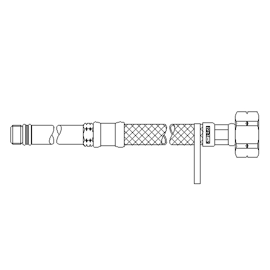 1/2" x M10 Stainless Steel Braided Hose 450mm