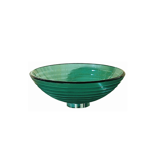 碗型玻璃盆(綠色)(400*155mm)