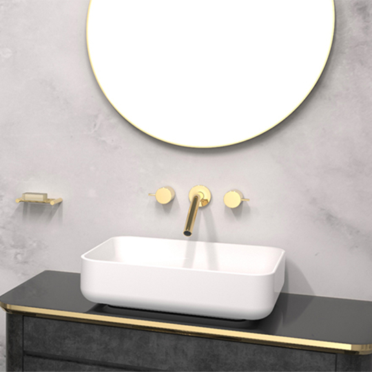 Two-Handle Wall-Mounted Basin Faucet thumbnail 3