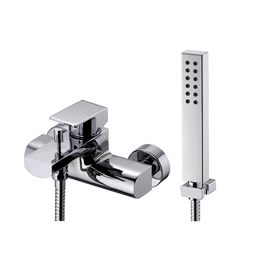 Bath/Shower Mixer W/Hand Shower &  Hose & Wall Bracket