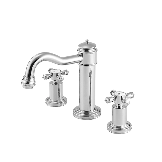 Two-Handle Widespread Basin Faucet W/Lift Rod