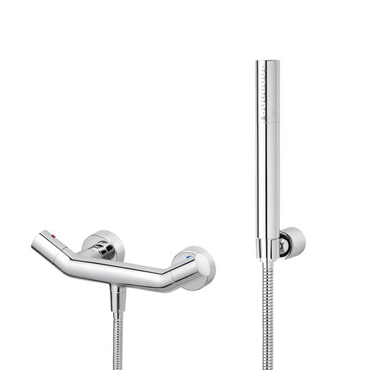 Shower Mixer W/Hand Shower & Hose & Wall Bracket