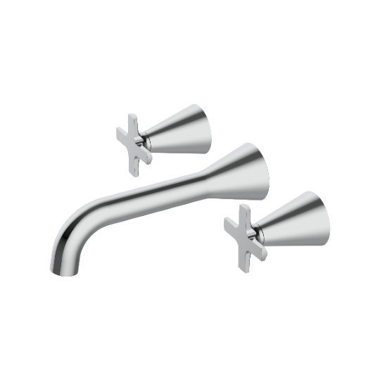 Two-Handle Wall-Mounted Basin Faucet