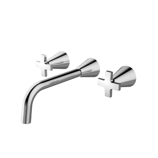 Two-Handle Wall-Mounted Basin Faucet