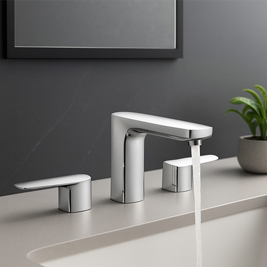 Two-Handle Basin Faucet (Lead-Free Brass) thumbnail 3