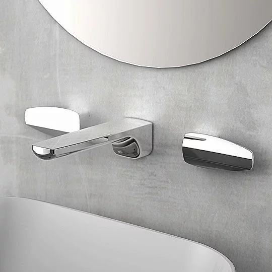 Pan 2 Two-Handle Wall-Mounted Basin Faucet